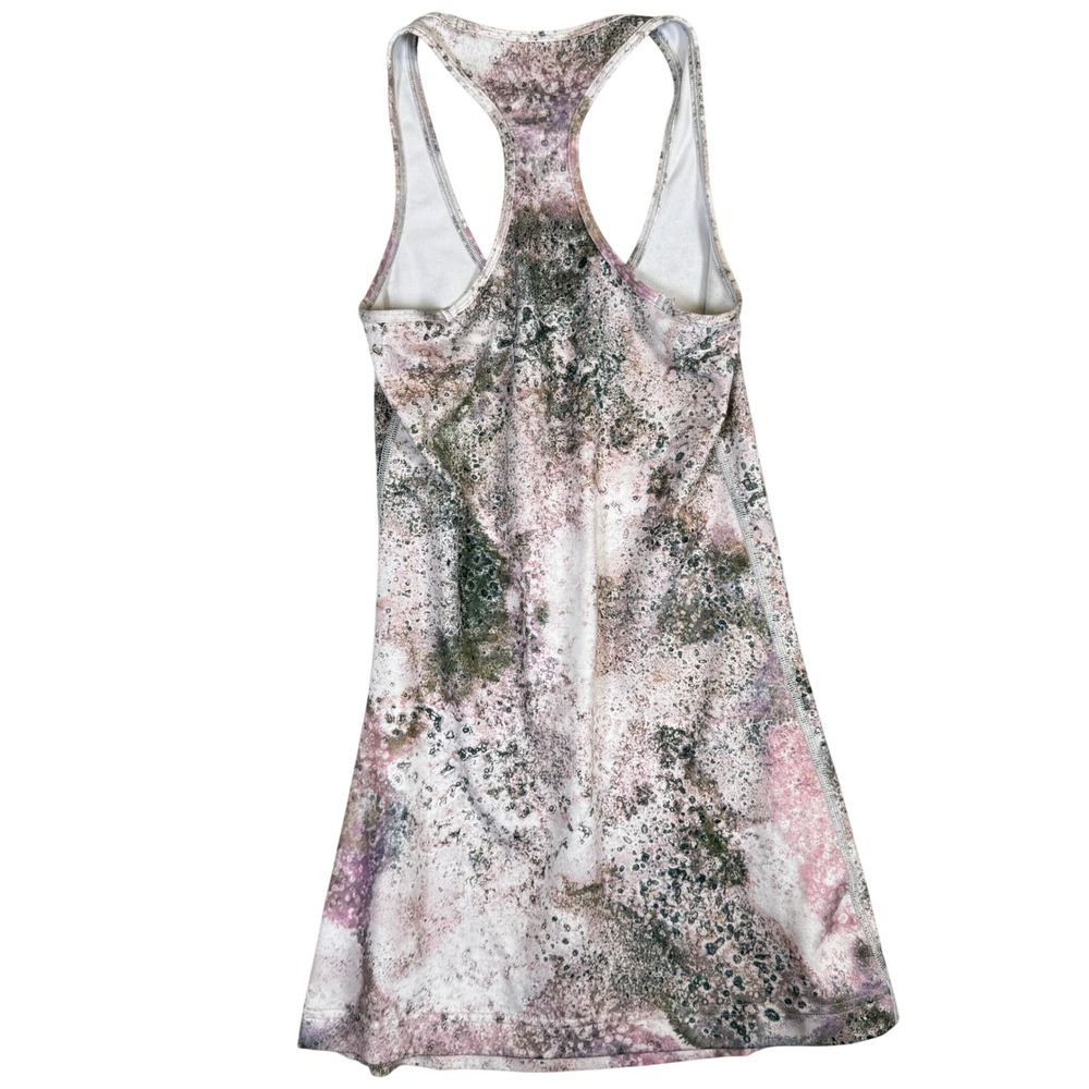 Lululemon Racerback Tank Top Pink Purple Mineral Print Yoga Athletic Wear - Picture 2 of 7
